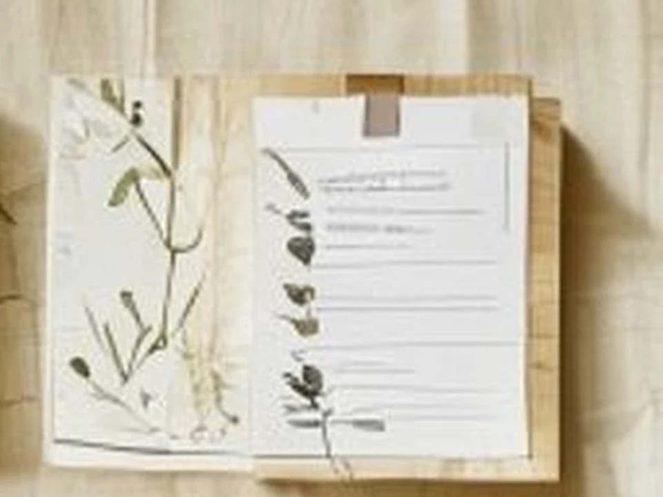 Linen Wedding Vows Book
