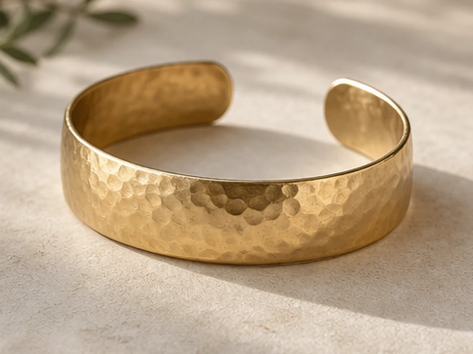 Open Brass Cuff Bracelet
