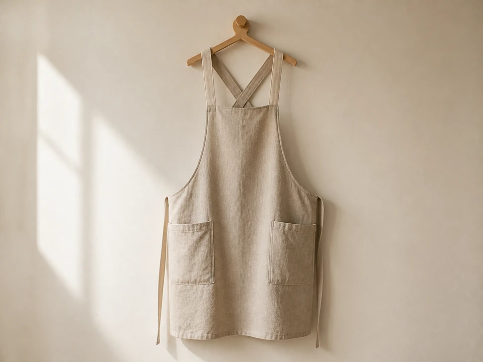 Cross-back Linen Apron