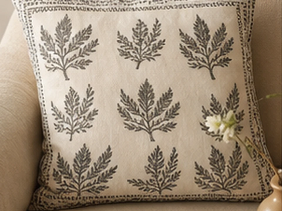 Block-printed Cushion Cover