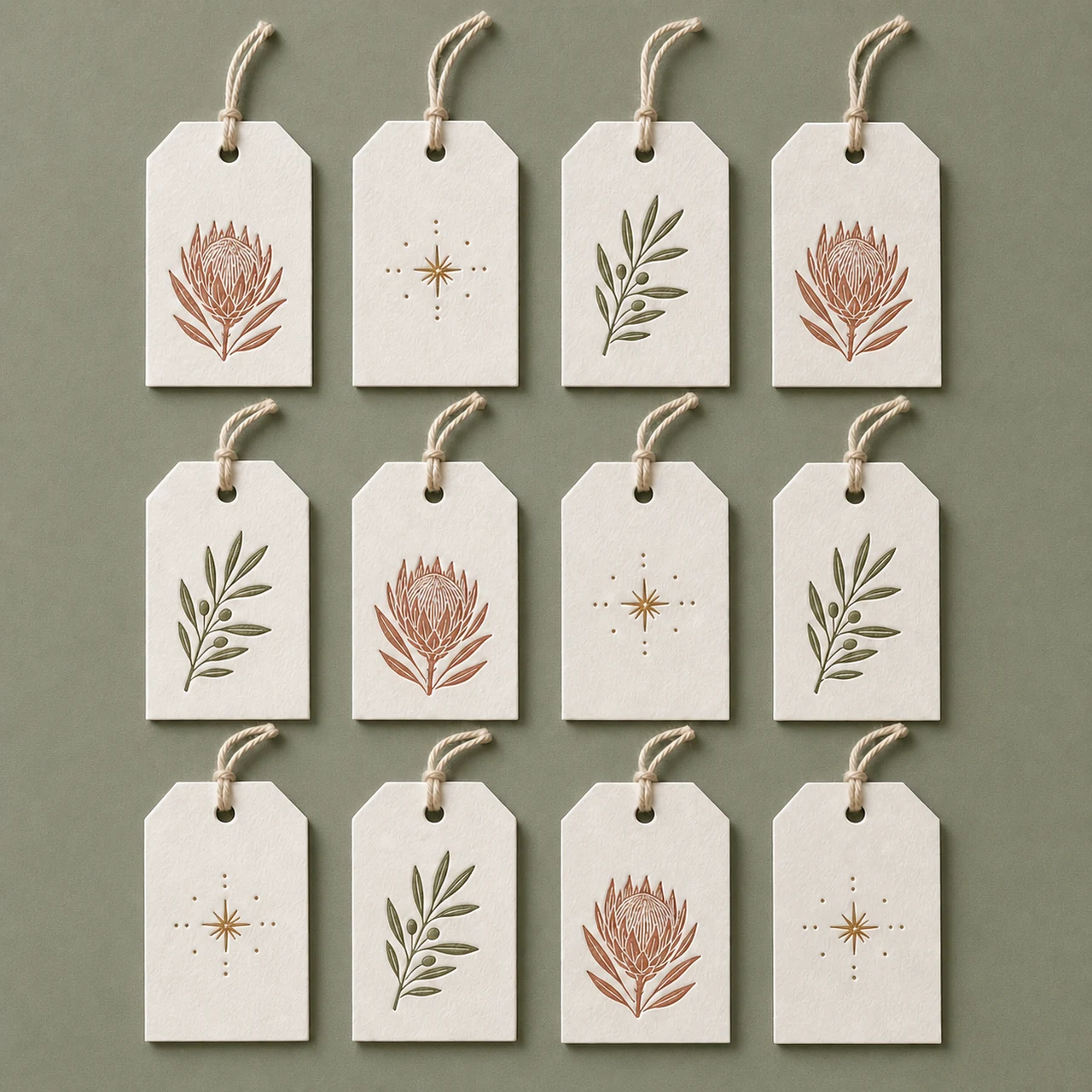 Letterpress Gift Tag Set — Main product view