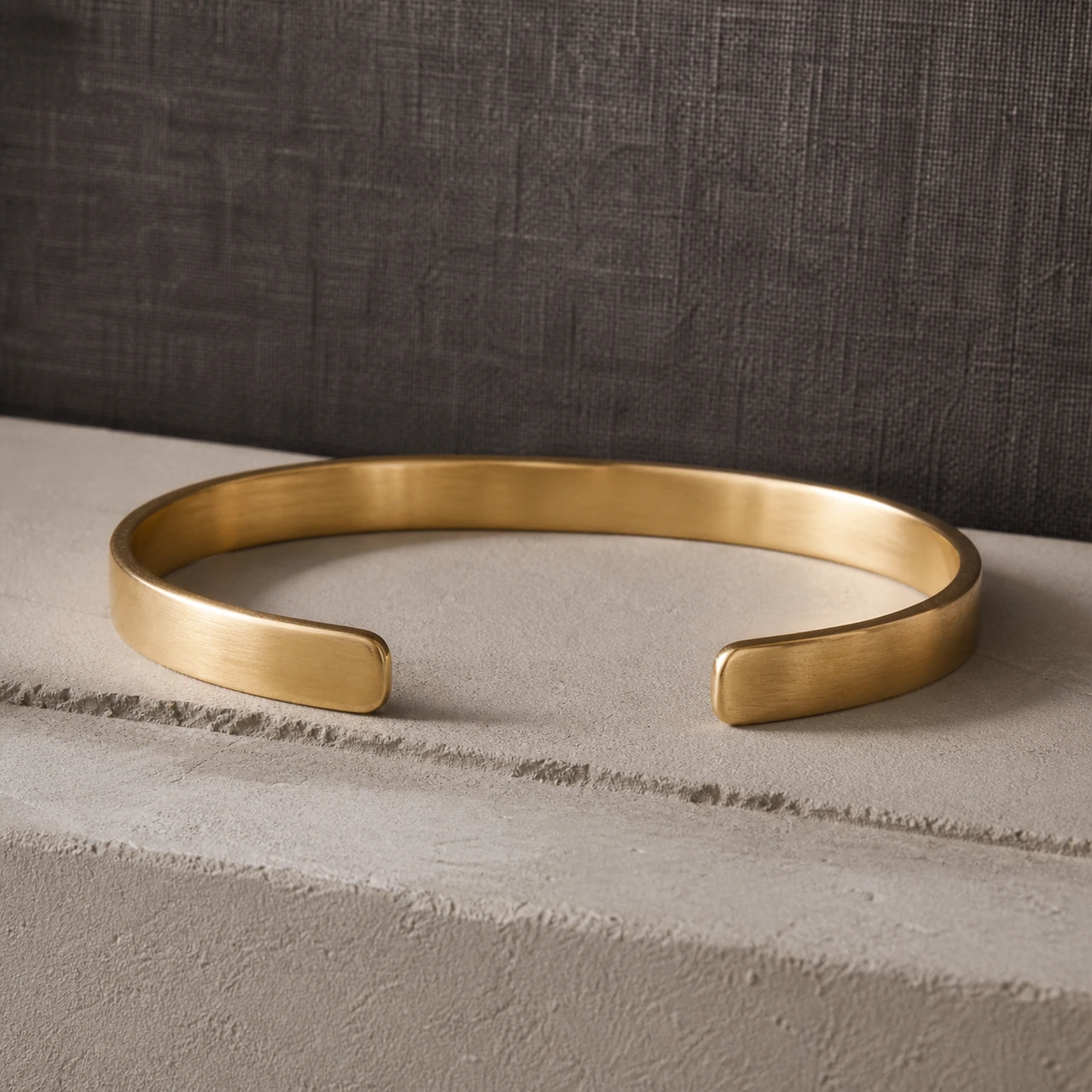 Open Brass Cuff Bracelet — Main product view
