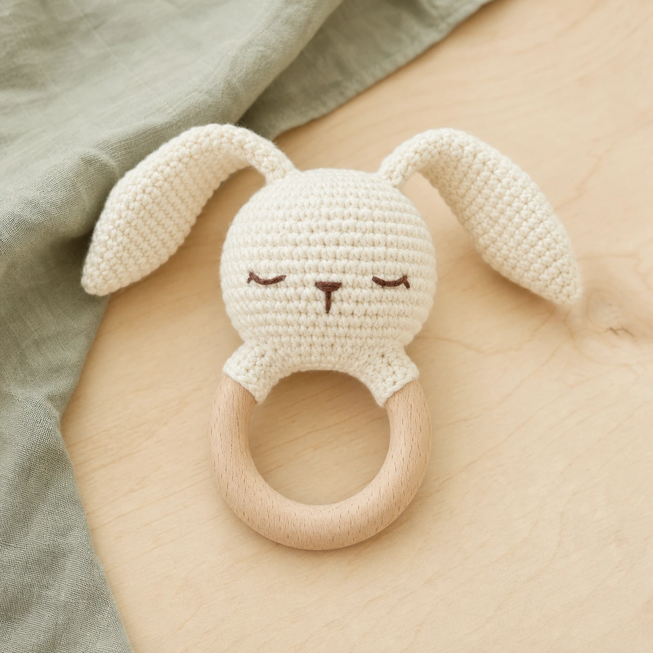 Crochet Bunny Rattle — Main product view