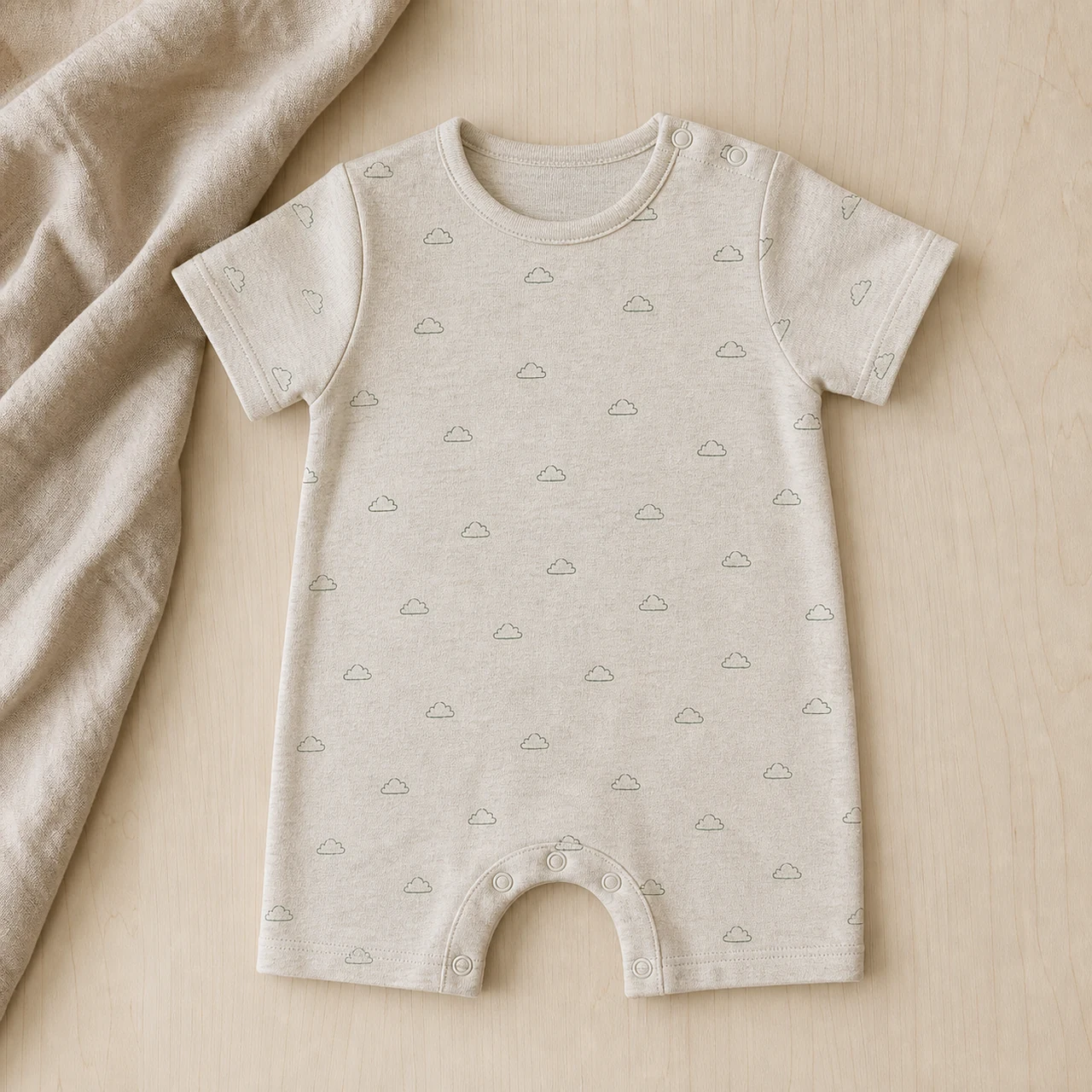 Organic Cotton Cloud Romper — Main product view
