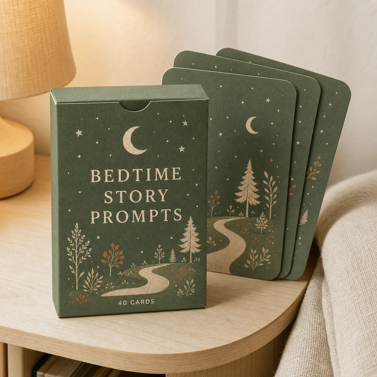 Bedtime Story Prompt Cards — Main product view