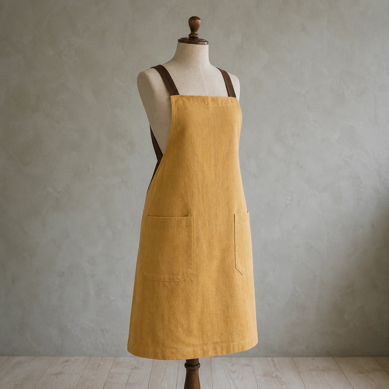 Cross-Back Linen Apron — Main product view