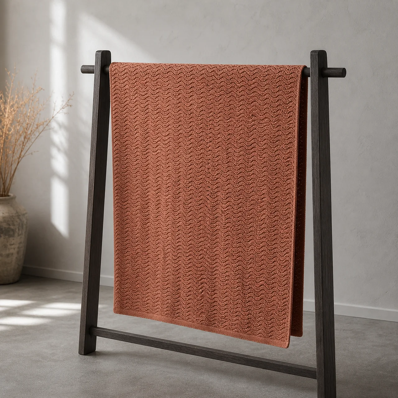 Wave Stitch Cotton Throw — Main product view