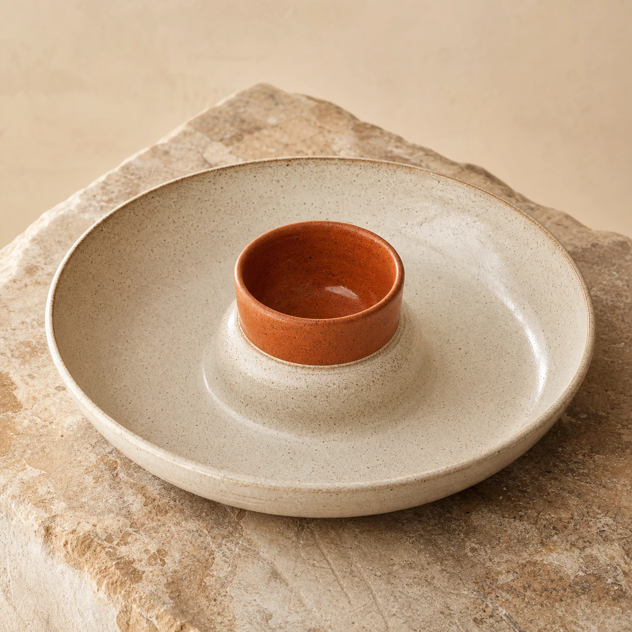 Raised-Well Chip & Dip Bowl — Main product view