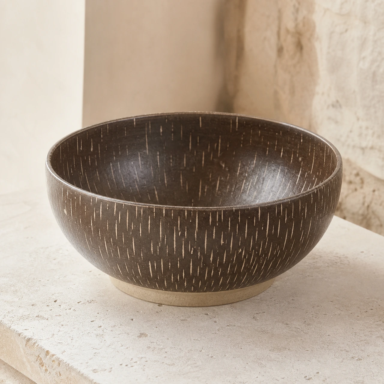 Rain Sgraffito Serving Bowl — Main product view
